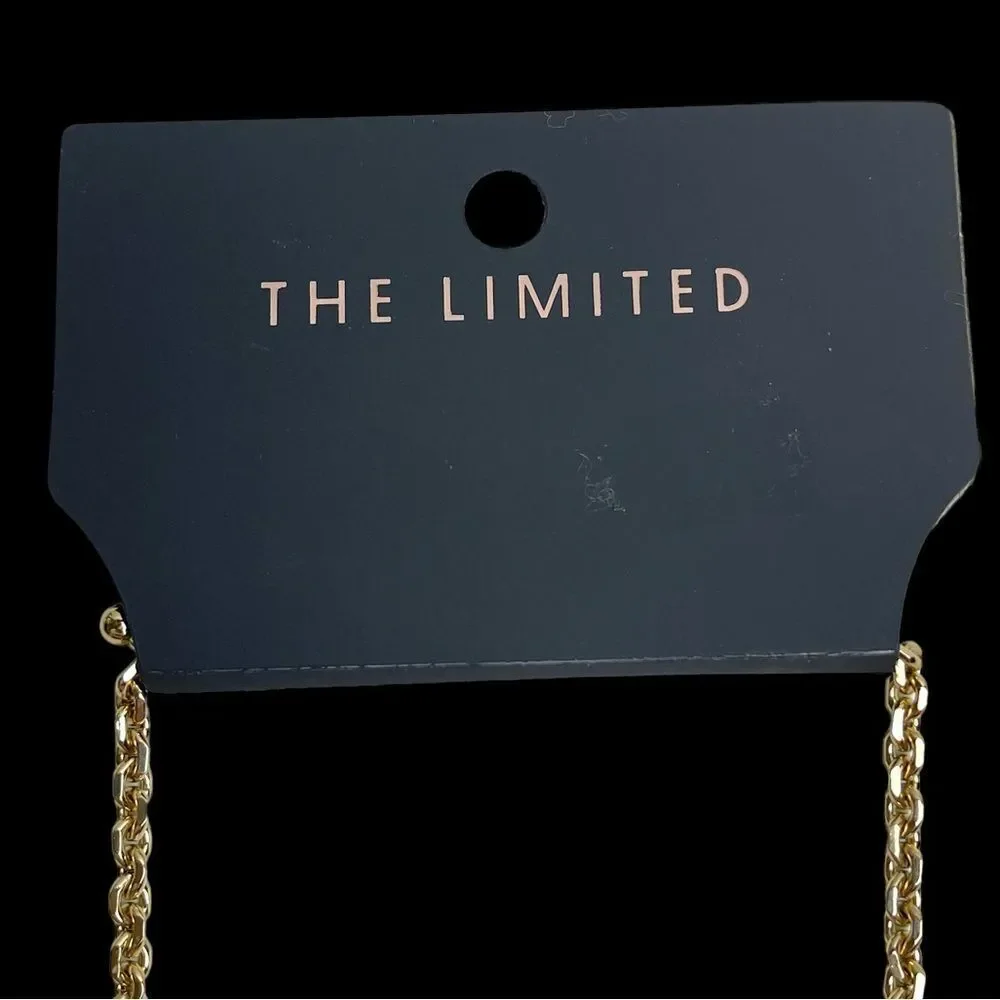 The Limited ORANGE and BLUE Flower Necklace with Gold Chain